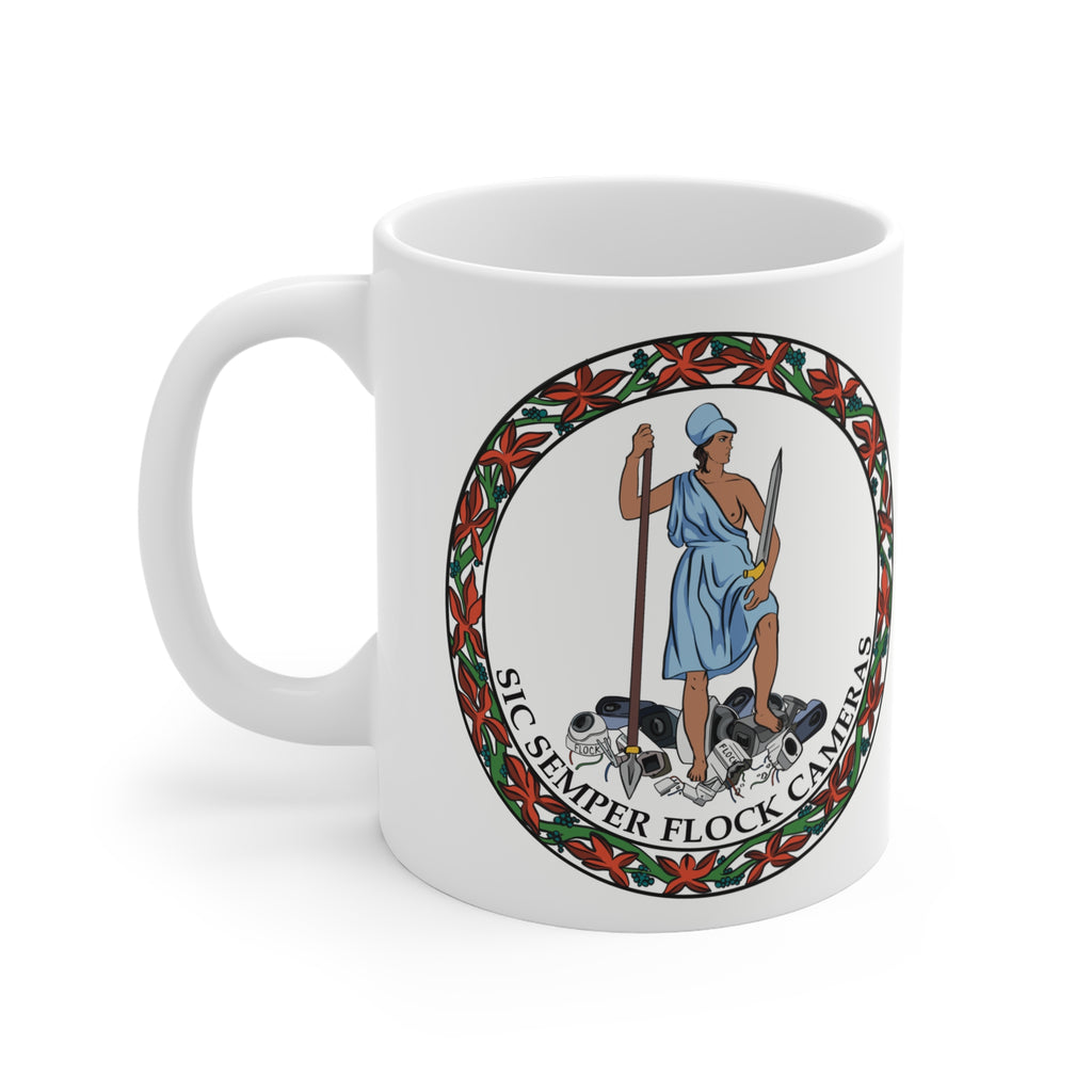 Sic Semper Flock Cameras Coffee Mug
